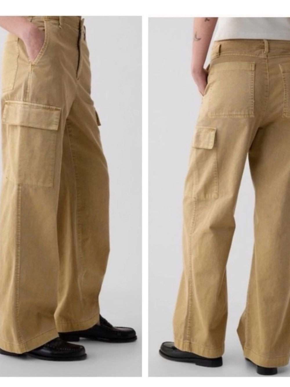 NWOT GAP Women's Loose Khaki Cargo Pants 100% Cotton Size 6 Never Worn